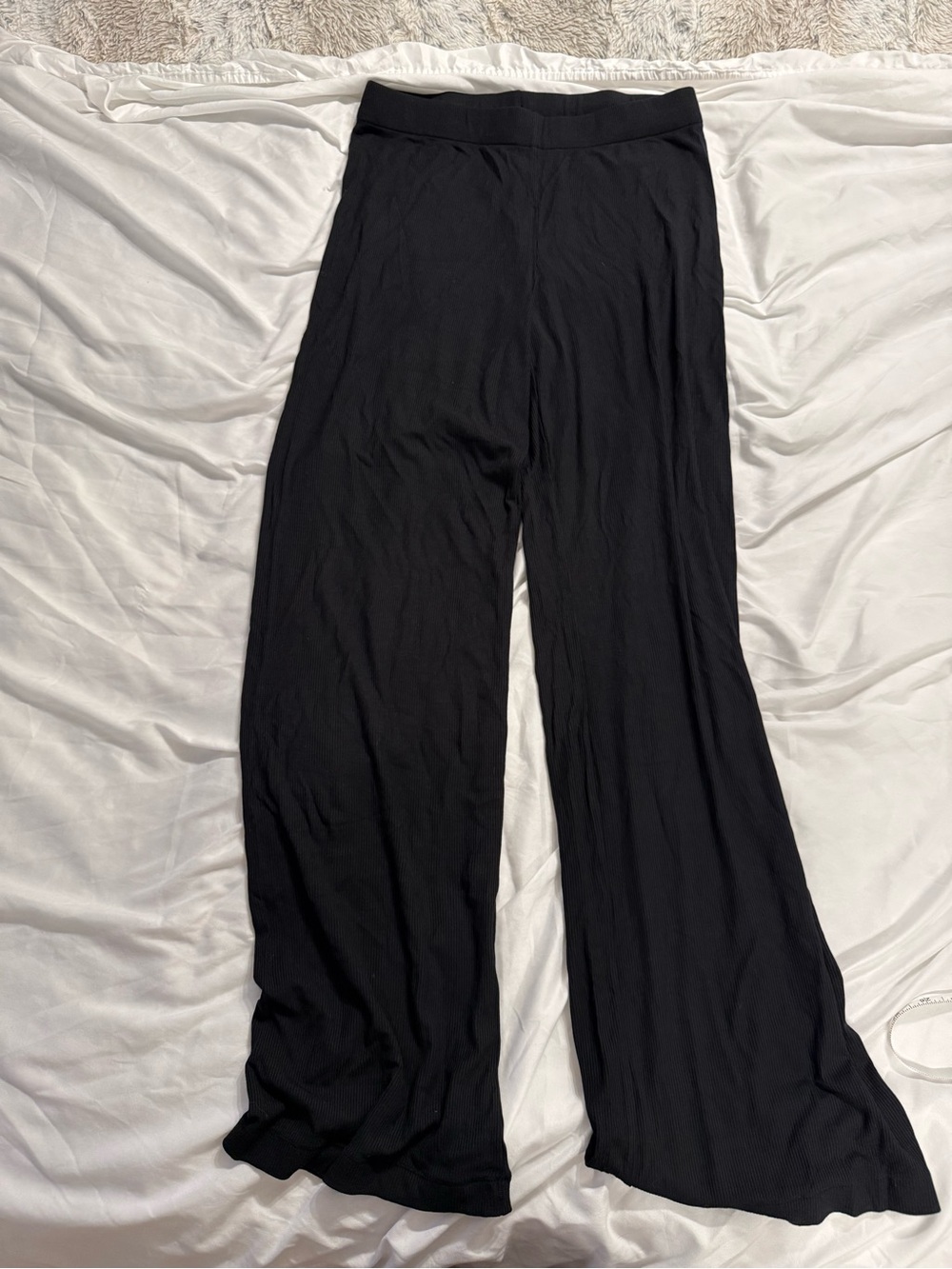 SKIMS Black Soft Lounge Wide-Leg Pants